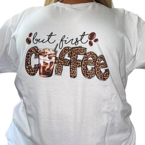 boutique Tops - Woman’s tee shirt “funny” mama needs coffee - iced coffee tee shirt
